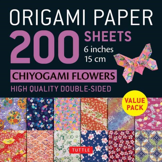 Origami Paper 200 sheets Chiyogami Flowers 6"" (15 cm) (Notebook / blank book)