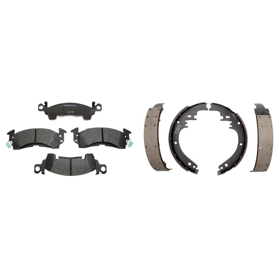 Front Rear Kit Metallic Brake Pads Brake Shoes For 1971-1972 Chevrolet Brookwood - Image 4 of 4