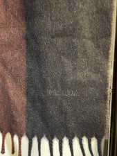 Prada Men  s Dual Color Scarf  Maroon/ Dark Blue 