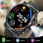 Military Smart Watch Men Rugged 1.43" Fitness Tracker Waterproof LED Flashlight