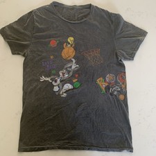 Vintage Space Jam T-Shirt Small 90s Bugs Bunny Tweety Looney Tunes Graphic