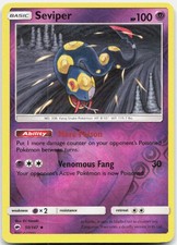 seviper pokemon card value 52/106 - Great Encounters - Reverse Holo Fx2 / / 1 Artist Seviper 2003 EX: Sandstorm #011/100