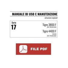 CARRARO Tigre 3800 F serie 15  Manuale uso manutenzione Libretto istruzioni CD