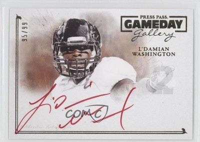 2014 Gameday Gallery Gold Red Ink 95/99 L'Damian Washington Rookie Auto RC 1e0