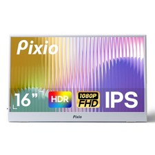 PX160 Wave White Portable Monitor 15.6 inch 60Hz FHD 1080p IPS Panel HDR Scre...