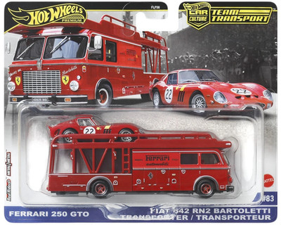 Hot Wheels Premium Team Transport FERRARI 250 GTO + FIAT 642 RN2 BARTOLETTI