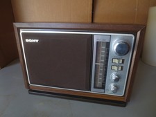 Vintage Sony AM/FM Tabletop Radio 2 Bands Woodgrain ICF-9740W - VIDEO