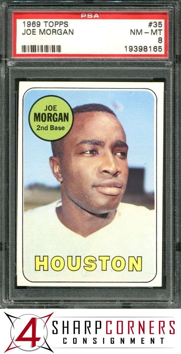 1969 TOPPS #35 JOE MORGAN ASTROS HOF PSA 8