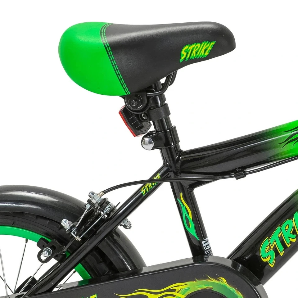 14 Inch Strike Bike Green and Black – Steel Frame Kids Bike 4-6 Years - Image 3 of 4