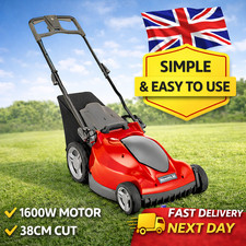 Mountfield Princess 38 Electric Lawn Mower – 1600W Motor, 38cm Cut, Mulch + Coll
