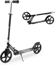 Kick Scooter for Ages 6+, Kids, Teens & Adults. 38.39 x 33.86 x 4.72", Black 