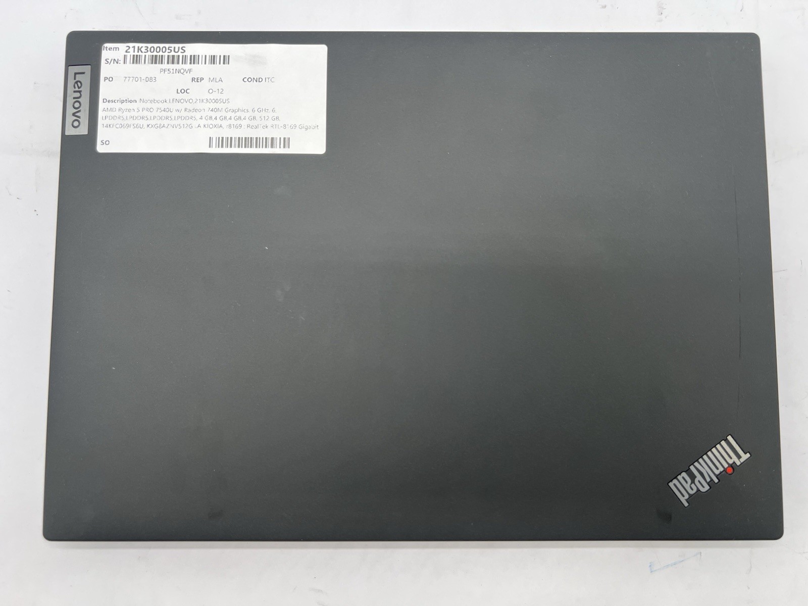 Lenovo ThinkPad T14, 14-Inch Laptop, with Ryzen 5 PRO 7540U, 512 GB NVMe (Non-Volatile Memory Express), No OS