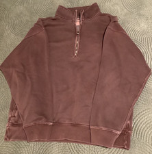 Abercrombie  Fitch Soft A F Collection Hoodie Women's Large Maroon Quarter Zip