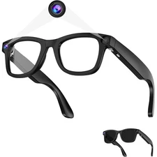 AI Smart Glasses with 8MP Camera, Bluetooth Open Ear Audio, Voice Assistant