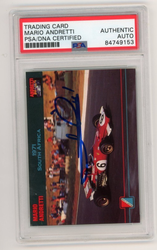MARIO ANDRETTI 1992 Andretti Racing #18 Signed AUTO Card PSA DNA Certified F1
