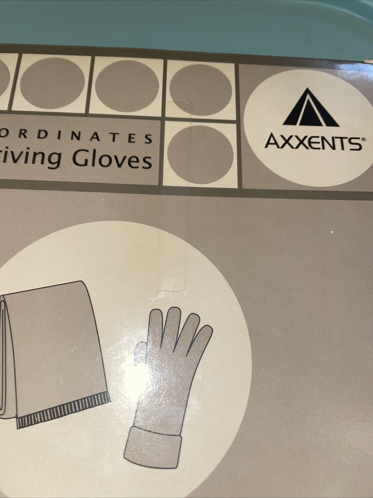 Vintage Axxents Men’s Plaid Scarf Muffler & Driving Gloves Gift Set One Size image 5