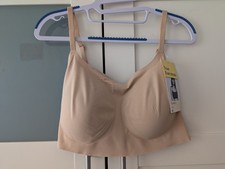 True&Co True Everybody Scoop Wireless Bralette Removable Pads Beige Size XL