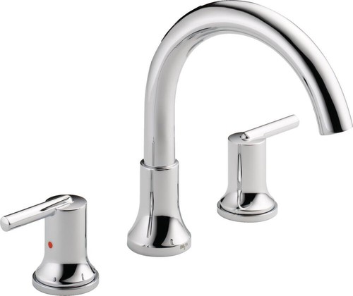 Delta Trinsic Roman Tub Faucet Trim 2-Handle Chrome-Certified Refurbished