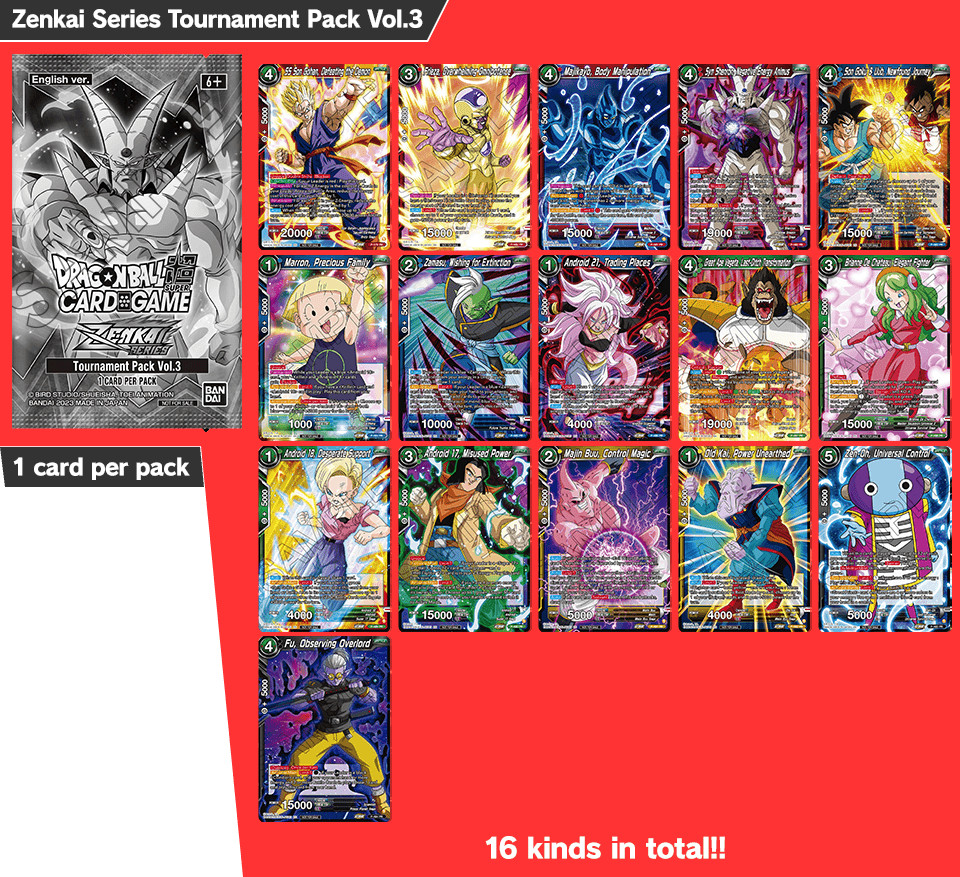 Dragon Ball Super TCG Tournament Pack Vol. 3 New & Sealed Zenkai Series