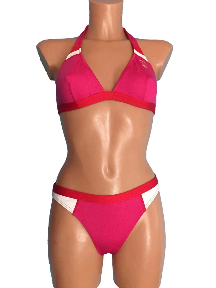 Arena Ludhianas 14586/94 Damen Bikini Badeanzug petunia red white Gr. 36