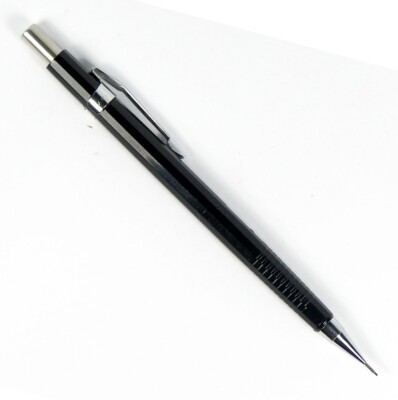 Vintage PENTEL P205 (P7) Mechanical Pencil: Black Plastic & Chrome