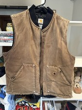 Carhartt Men's Arctic-Quilt Lined Duck Vest - Brown, XL