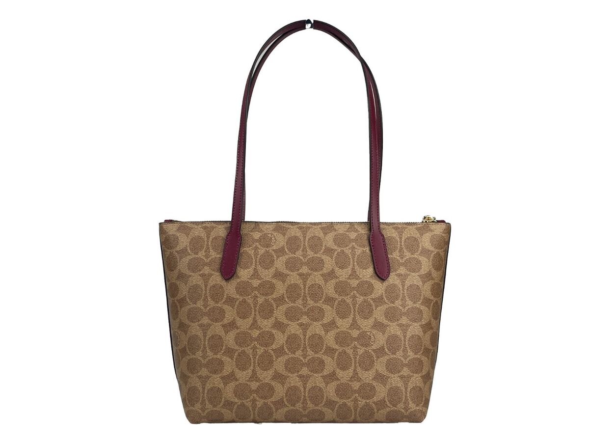Coach Signature Canvas Fiona Zip Tote Bag | eBay Coach Signature Canvas Fiona Zip Tote Bag | eBay
