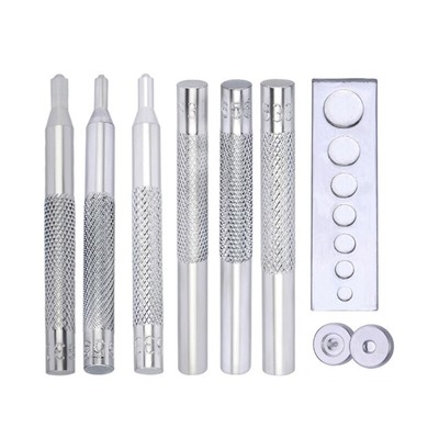 Button Setting Hand Tool Set for Leathercraft, Jackets, Bag, Tent