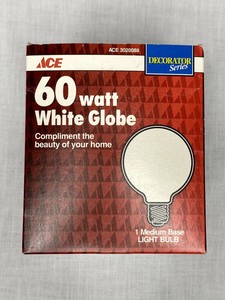 Nos Ace Vanity Globe 60w G40 Frosted Light Bulb Medium Base 3020088 82901015031 Ebay