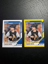 Austin Wells YELLOW FLOOD PARALLEL & Base 2024 Panini Donruss Baseball #59