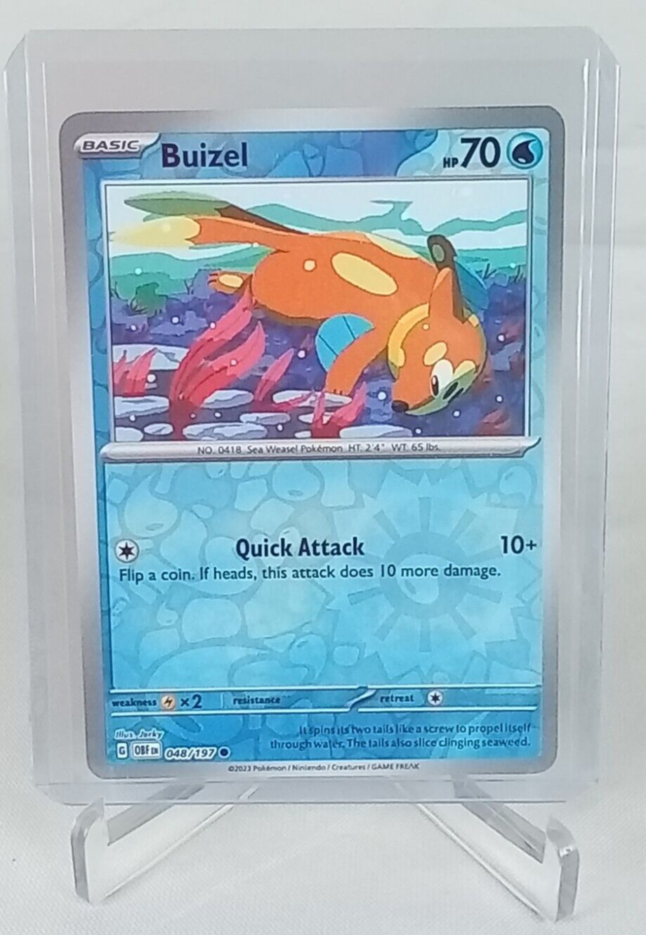 Buizel 48/197 Reverse Holo Pokémon Card 2023