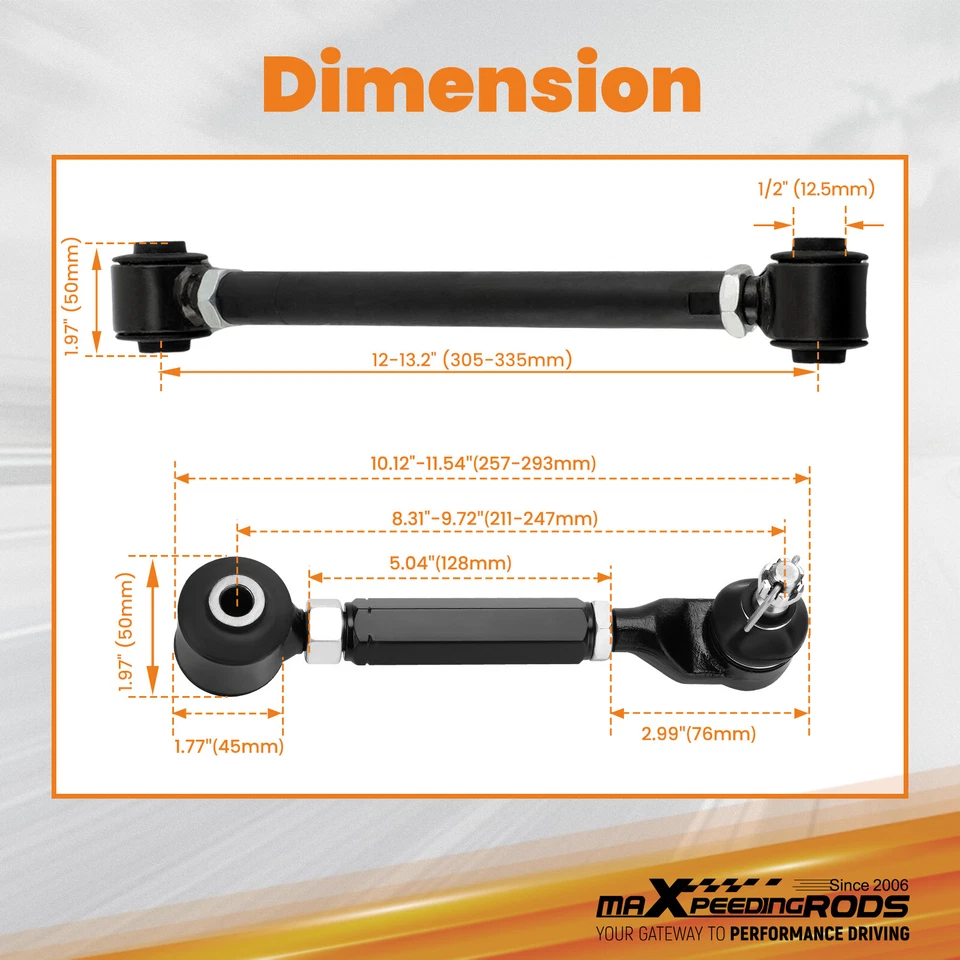 Brazos de inclinación superiores e inferiores traseros de 6 piezas para Honda Accord 2004-08 Acura TSX 2003-2007 Foto 4 de 4