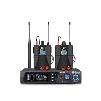 D Debra Audio PRO ER-102 UHF IEM Mono Wireless in Ear Monitor System with Mon...