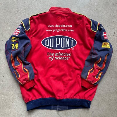 Vintage DuPont Flame Chase Authentic NASCAR Jacket | eBay