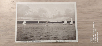Postcard Teupitzsee the sport also blooms here 26.10.1930 gel _