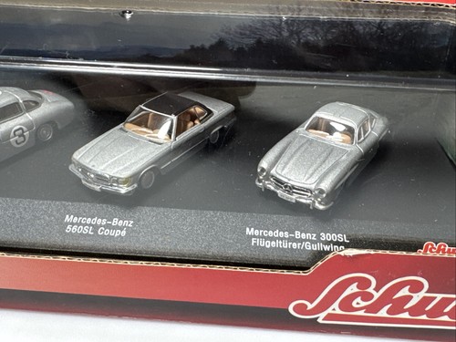 H0 1:87 SCHUCO 4er Set Mercedes-Benz 280SL 300SL 560SK Gullwing TOP&OVP Sammlung - Bild 8 von 8