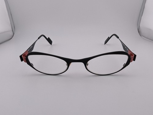 Anne Et Valentin Eyeglasses, Titanium, BC60, Wild, Made In Japan, Black/Red - Picture 2 of 11