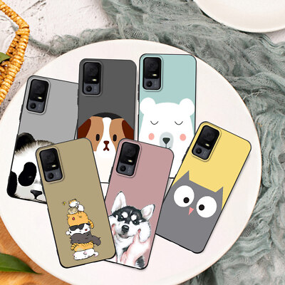 Soft Silicone Cover Animal Printed Phone Case For TCL 50 40 30 XL 501 T-Mobile 7