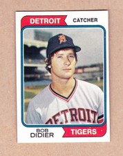 Bob Didier 1974Topps Wrongback card #482 Detroit Tigers-Near Mint