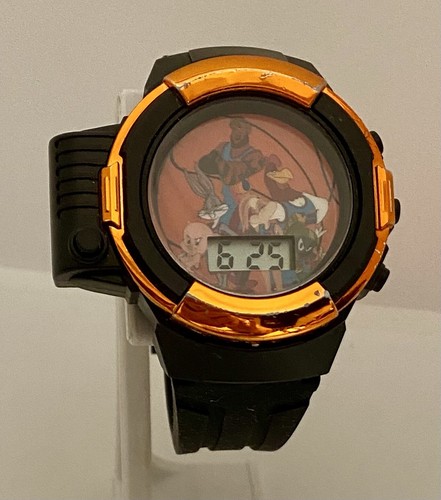 RELOJ SPACE JAM A NEW LEGACY BATERÍA FRESCA Linterna Hora/Fecha Negro Silicona - Imagen 14 de 20