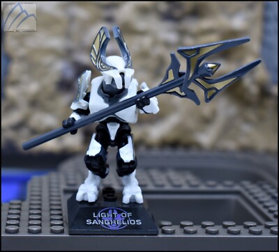 HALO WHITE ELITE HONOR GUARD HEROES 15 MEGA BLOKS CONSTRUX MINI FIGURE HDP52