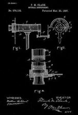 1897 - Optical Instrument - Eye Clinic - Optometrist - Patent Art Magnet