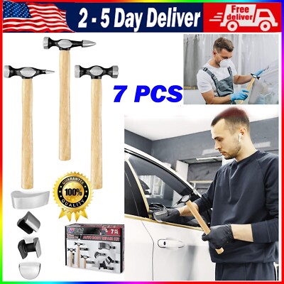 New Auto Body Car Work  Repair Tool Kit Dolly & Hammer Dent Body Fender Tool Set