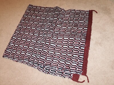 VINTAGE WESTERN WOVEN SADDLE BLANKET MAROON