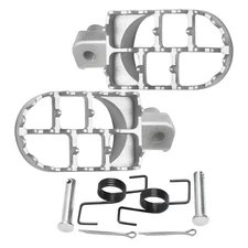 Silver Foot Peg Foot Rest For Dirt Pit Bike KLX110 KX65 CRF50 CRF70 SSR