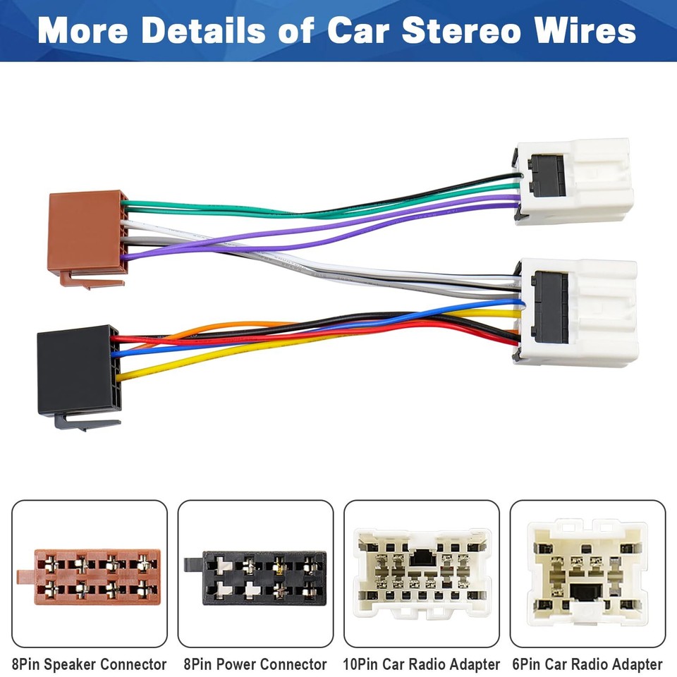 ISO Stereo Wiring Harness Compatible with Nissan Altima Armada Frontier