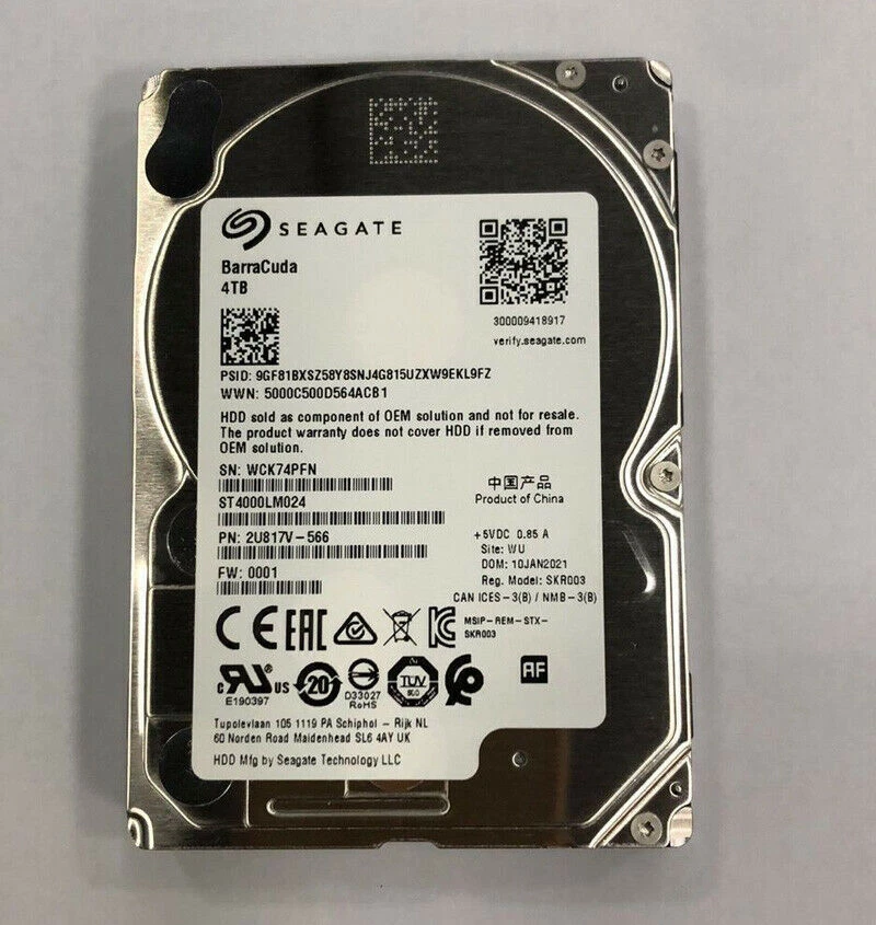 Seagate ST4000LM024 Barracuda 4TB 2.5" SATA Internal Hard Drive 15mm HDD - Image 3 of 4