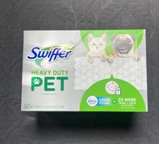 Swiffer Sweeper Pet, Heavy Duty Dry Sweeping Cloth Refills with Febreze Odor NEW