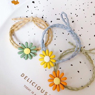 5Pcs Hair Ties Little Daisy Korean Style Cute Ponytail Hair Holders Flower S CUB
