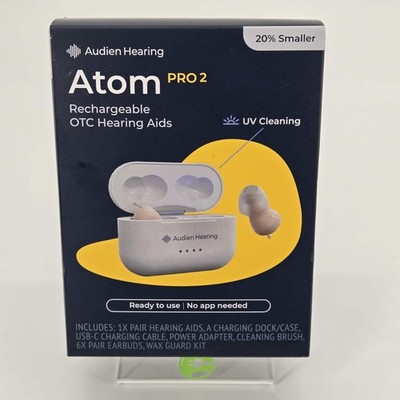 New Audien Hearing Atom Pro 2 over-the-counter (OTC) hearing aid AP2DB007
